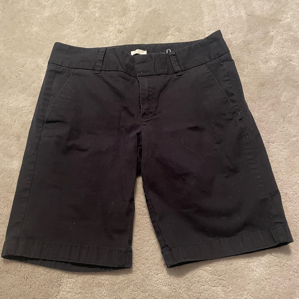 black j crew shorts size 0